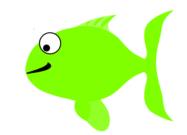 Green Happy Fish Clip Art - vector clip art online ...