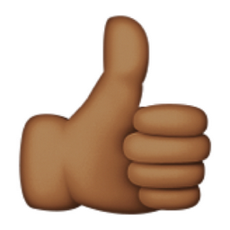 ð??ð?¾ Deeper Brown Thumbs Up Sign Emoji (U+1F44D, U+1F3FE)