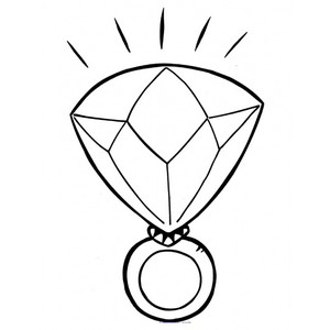 diamonds rings Colouring Pages