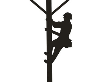 lineman on pole on Etsy, a global handmade and vintage marketplace.