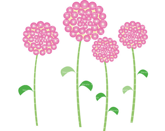 Pink Flowers Clipart