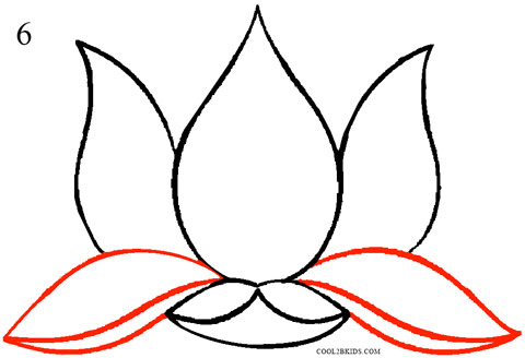 How to Draw Lotus Flower (Step by Step Pictures) | Cool2bKids