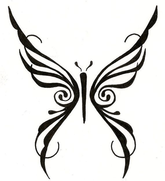 Gorgeous hand drawn tribal butterfly tattoo by ginabeauvais on ...