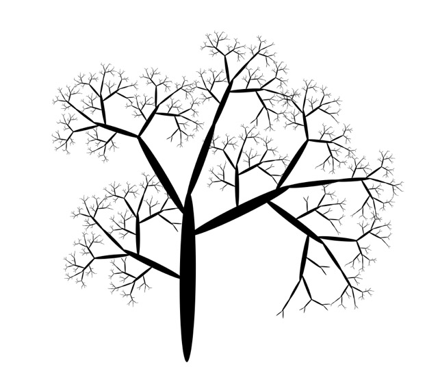 Black And White Tree Drawing