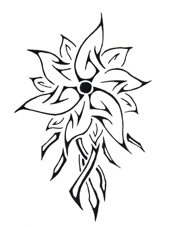 Tribal flower clipart - ClipartFox