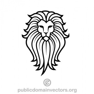 Lion face clipart outline