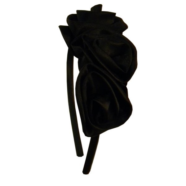 3 Roses Headband in Black or White