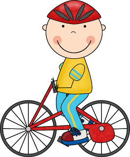 Boy and bike clipart