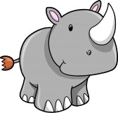 Cute Rhino Clipart