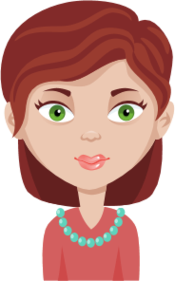 Female woman cartoon avatar - vector Clip Art