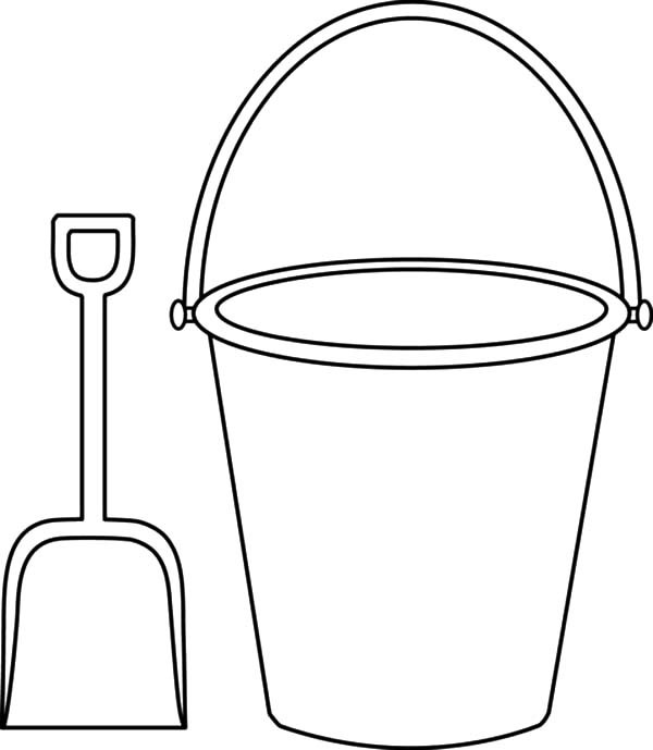 Picture Shovel and Bucket Coloring Pages | Best Place to Color