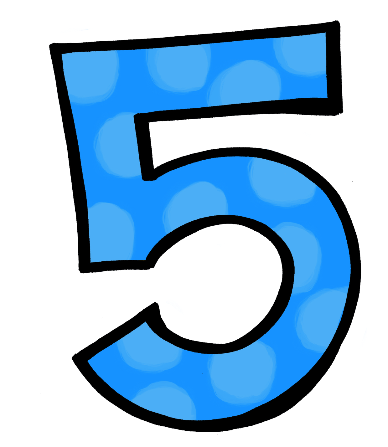 Clipart of number 5