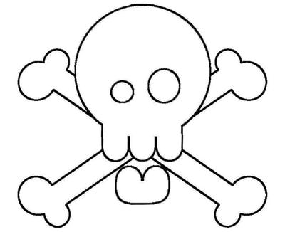 Silly Skull Coloring Page