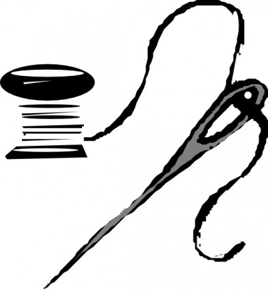 Needle and thread clipart