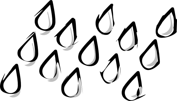 Rain drop clipart black and white