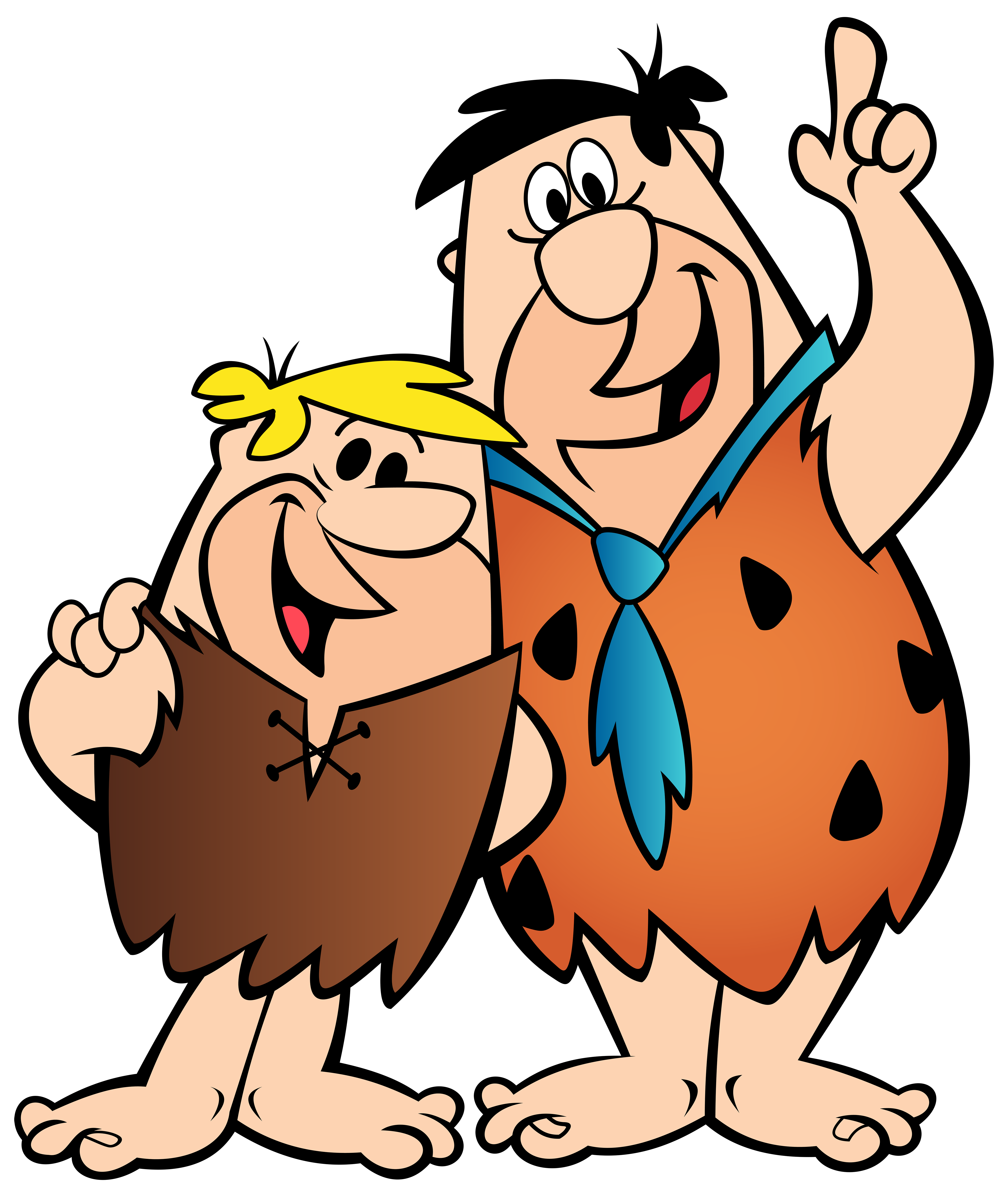 Fred Flintstone and Barney Rubble PNG Clip Art Image