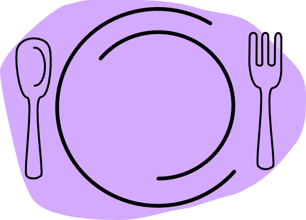 Violet Plate Clip Art - vector clip art online ...