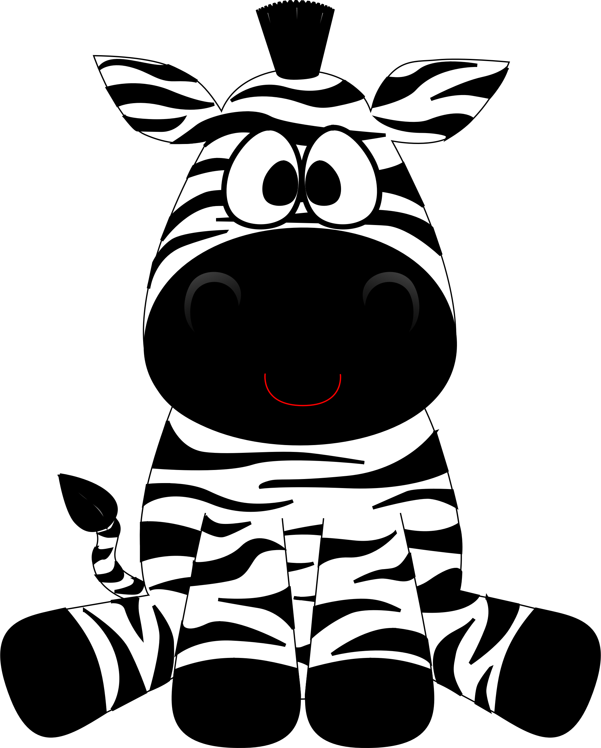 Clipart - Cartoon Zebra