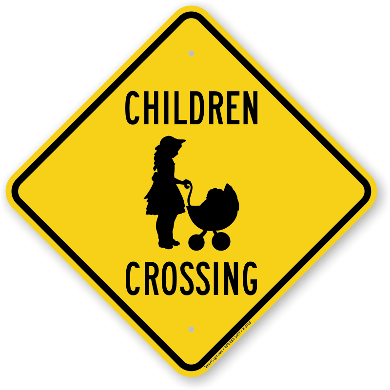 Children Crossing Signs - Stop Slow Paddles, Speed Limit Signs