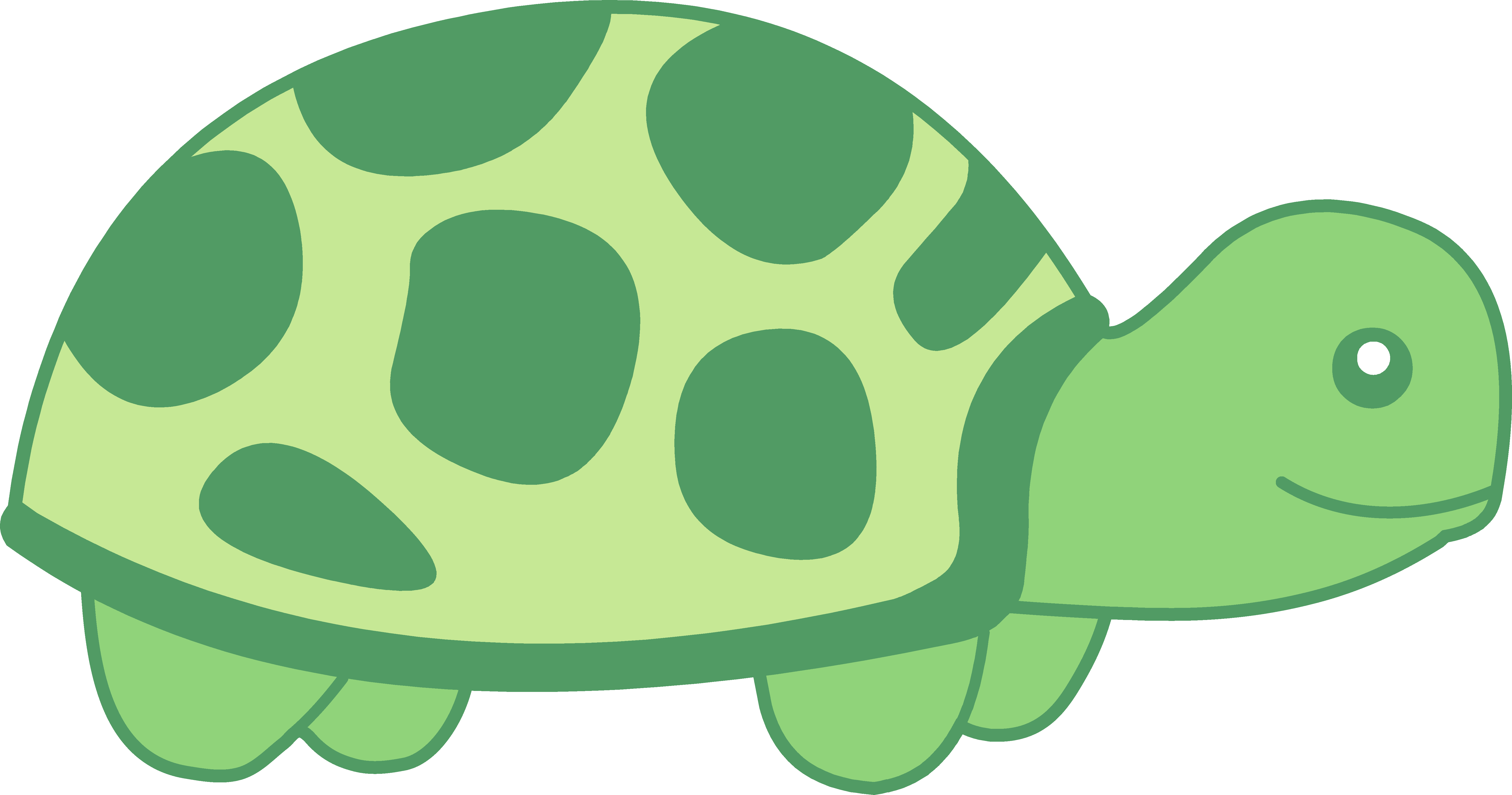 Cute Turtle Black And White Clipart