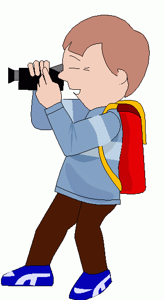Kid with camera clipart