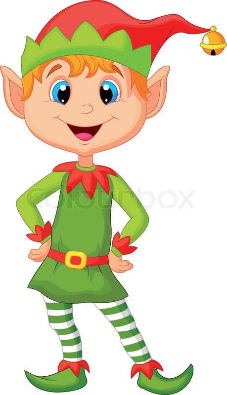 clipart christmas elves working - photo #39