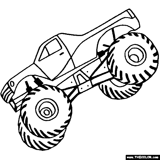 Monster truck clip art black and white