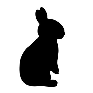 Easter bunny head silhouette clipart - ClipartFox