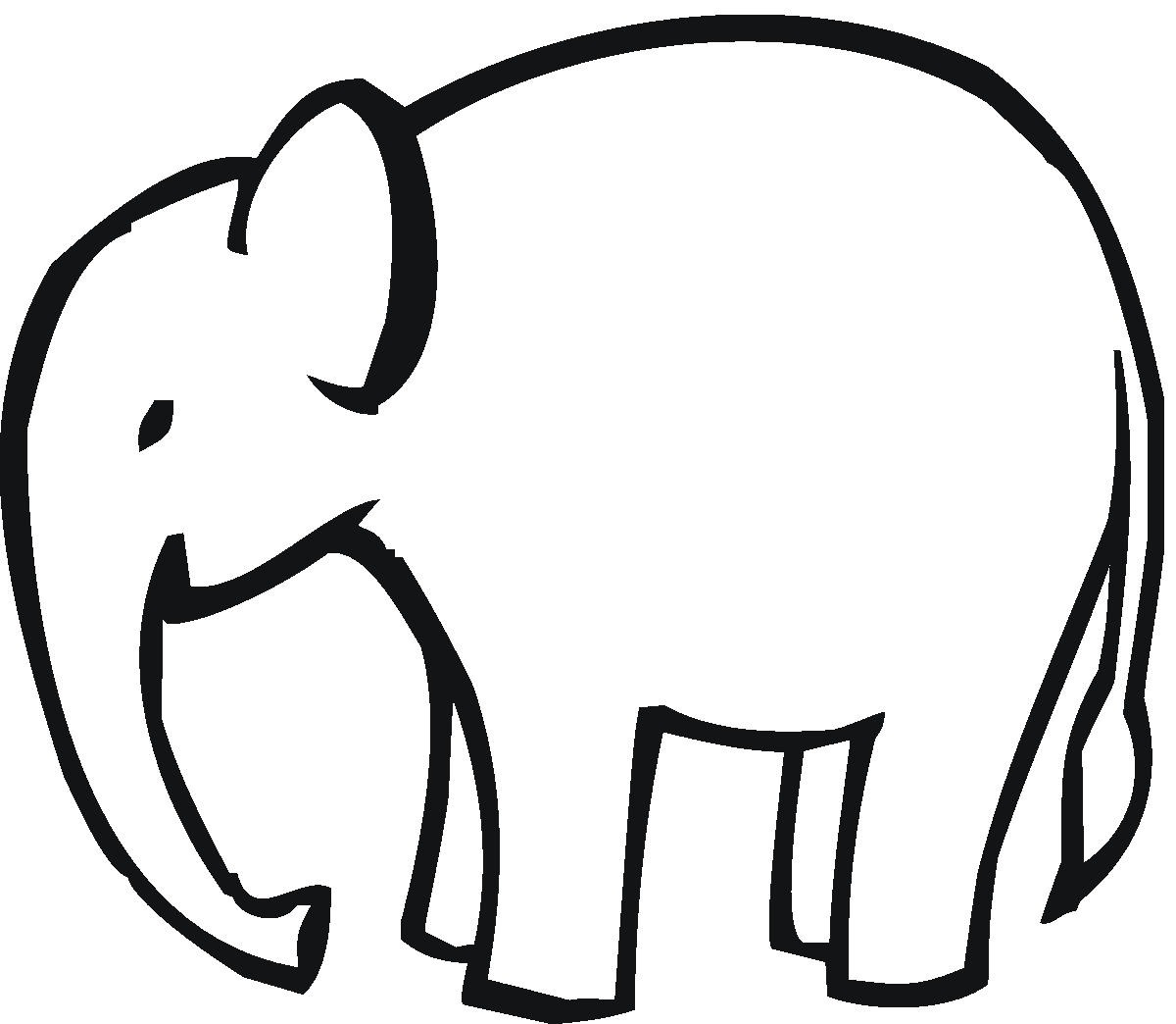 Elephant Outline Clipart