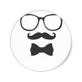 Hipster Glasses Stickers | Zazzle