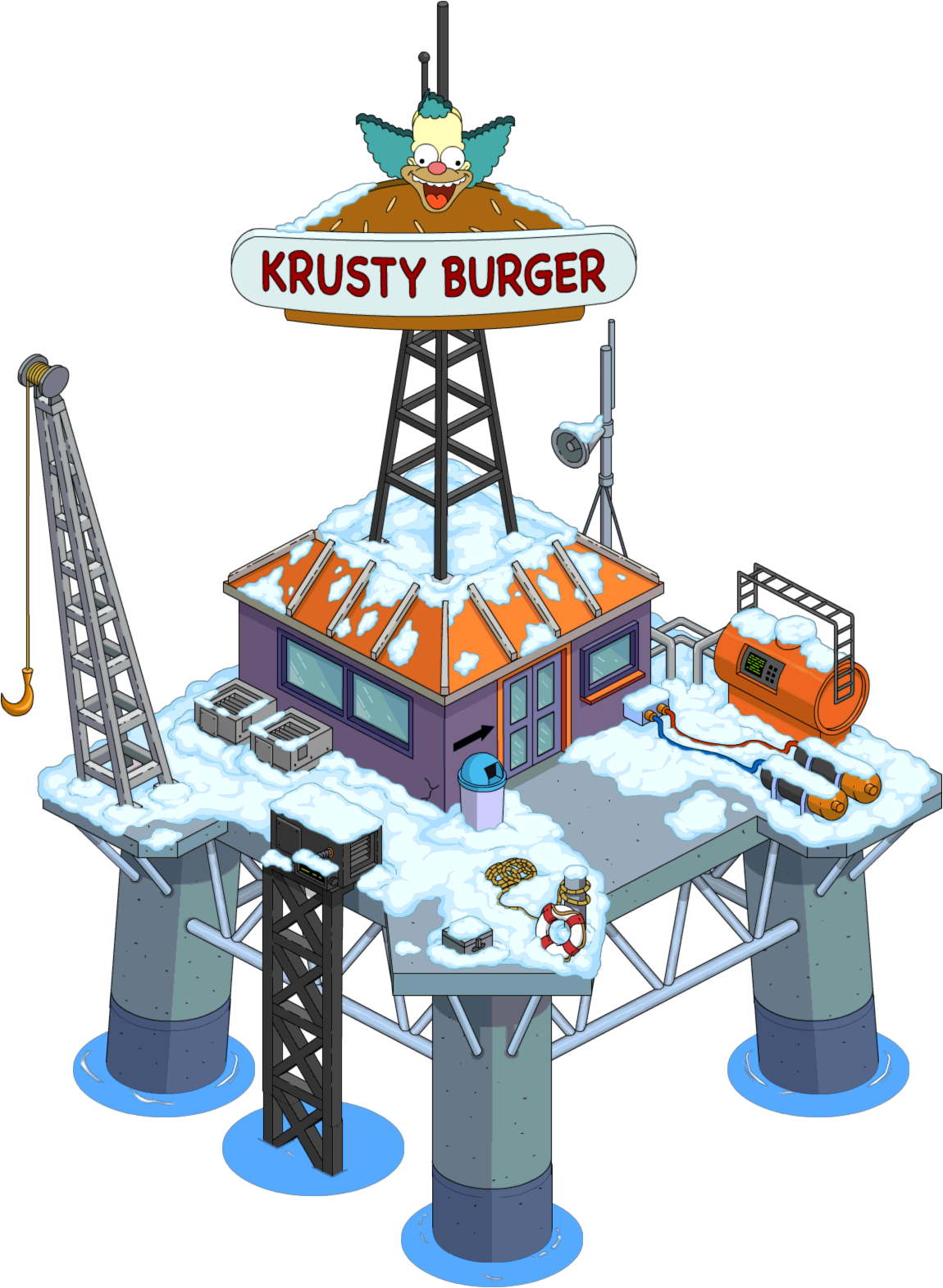 Image - Krusty Burger Oil Rig Tapped Out.png | Simpsons Wiki ...