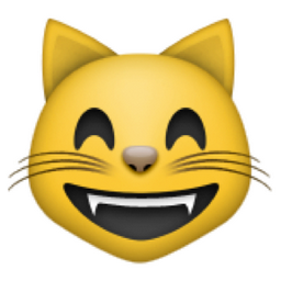 ð??¸ Grinning Cat Face with Smiling Eyes Emoji (U+1F638/U+E404)
