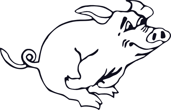 Pig Outline Free Clipart