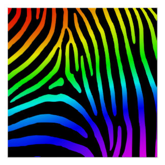 Colorful Zebra Posters | Zazzle
