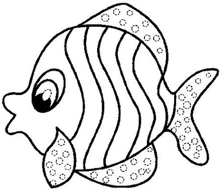 The Rainbow Fish Template Clipart - Free to use Clip Art Resource