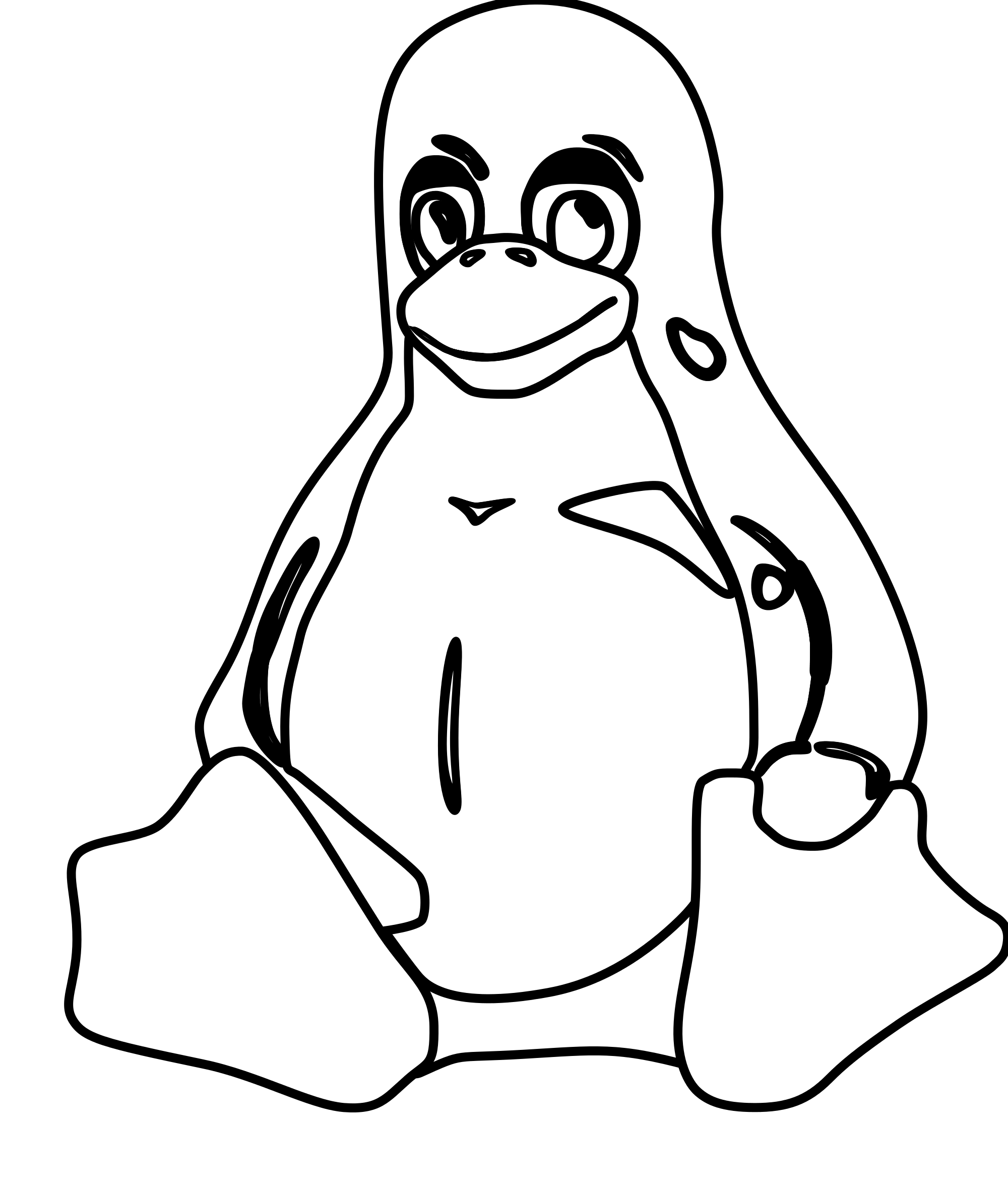 How To Draw Linux Tux Penguin - ClipArt Best