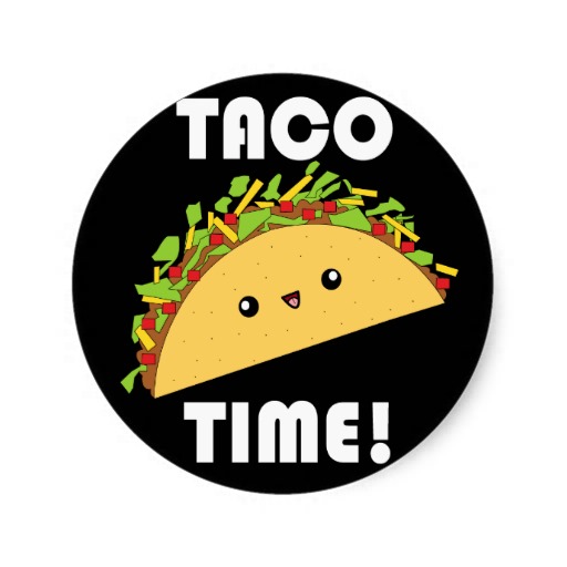 Cute kawaii taco time stickers clipart free clip art images image ...