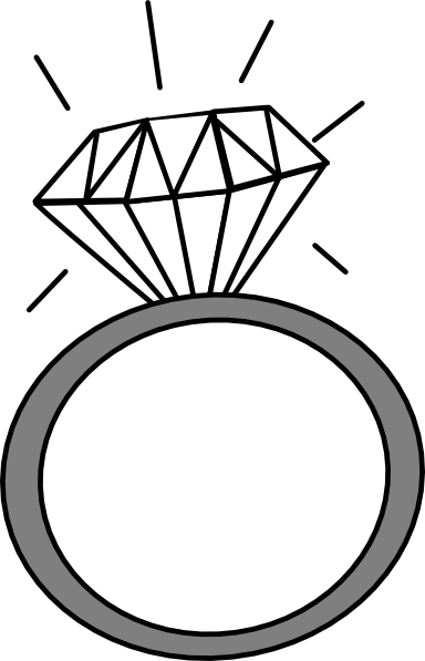 Engagement ring clipart no background