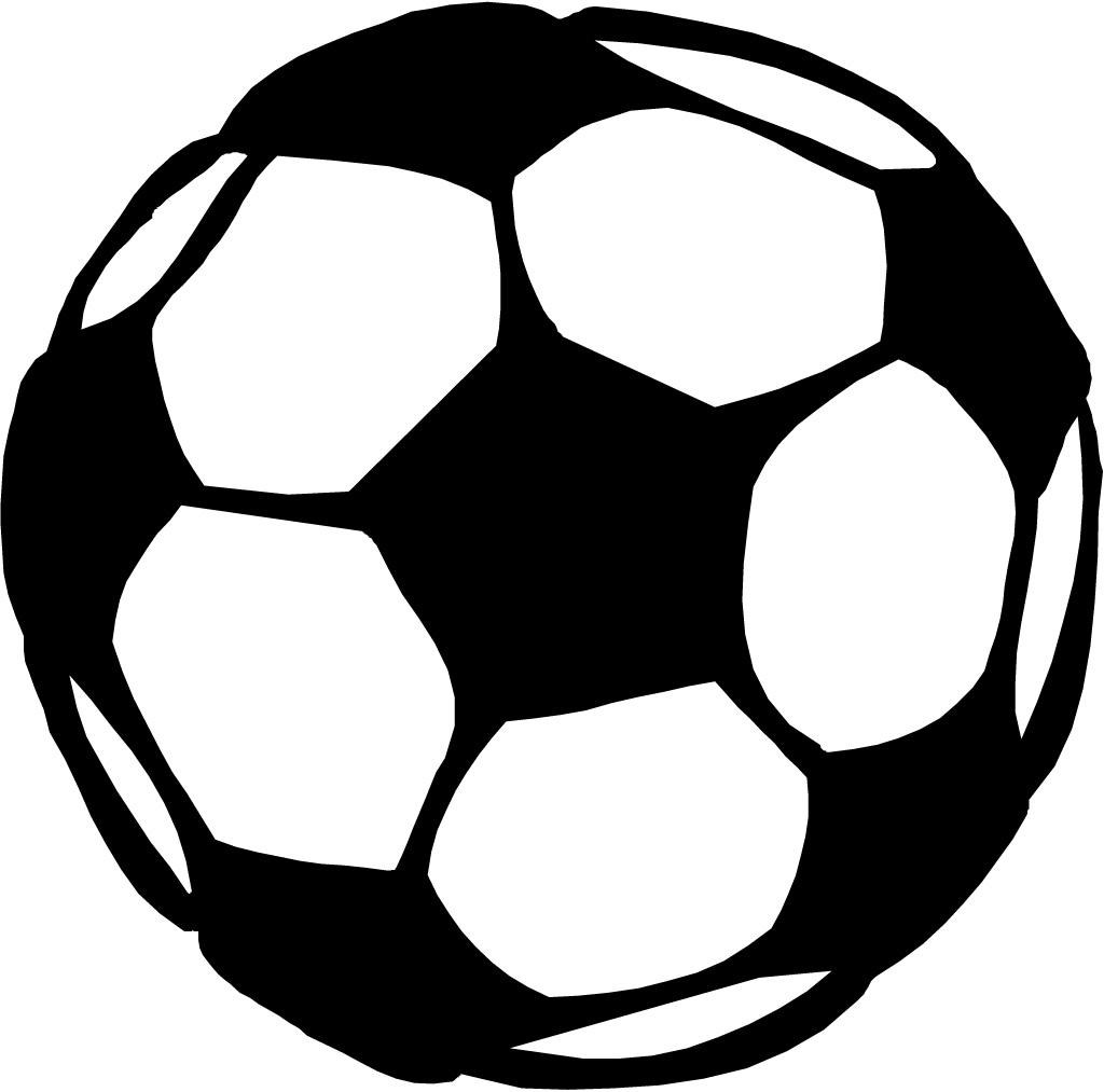 Sports Black And White Ball Clipart