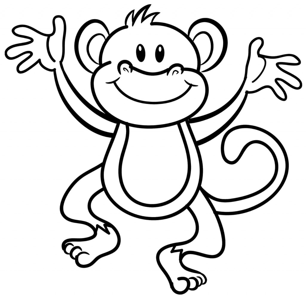 Monkey coloring page - Bestofcoloring.com
