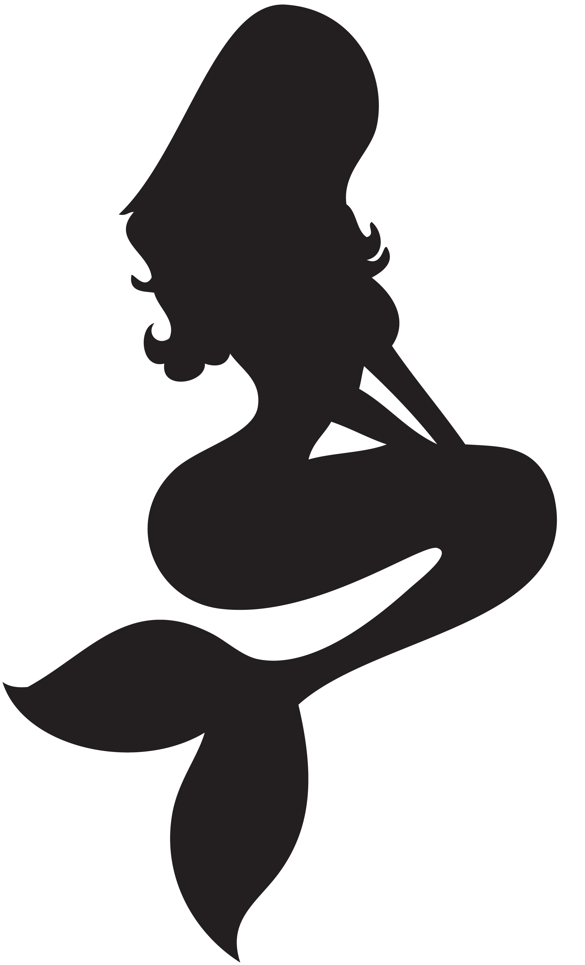 Mermaid Outline Clipart