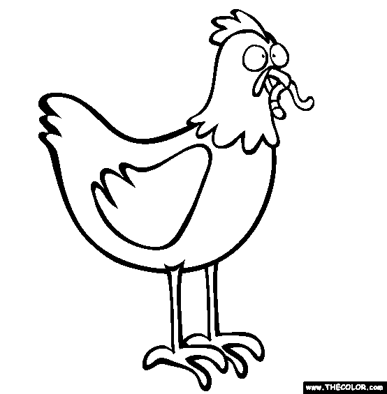 Chicken Coloring Page | Free Chicken Online Coloring