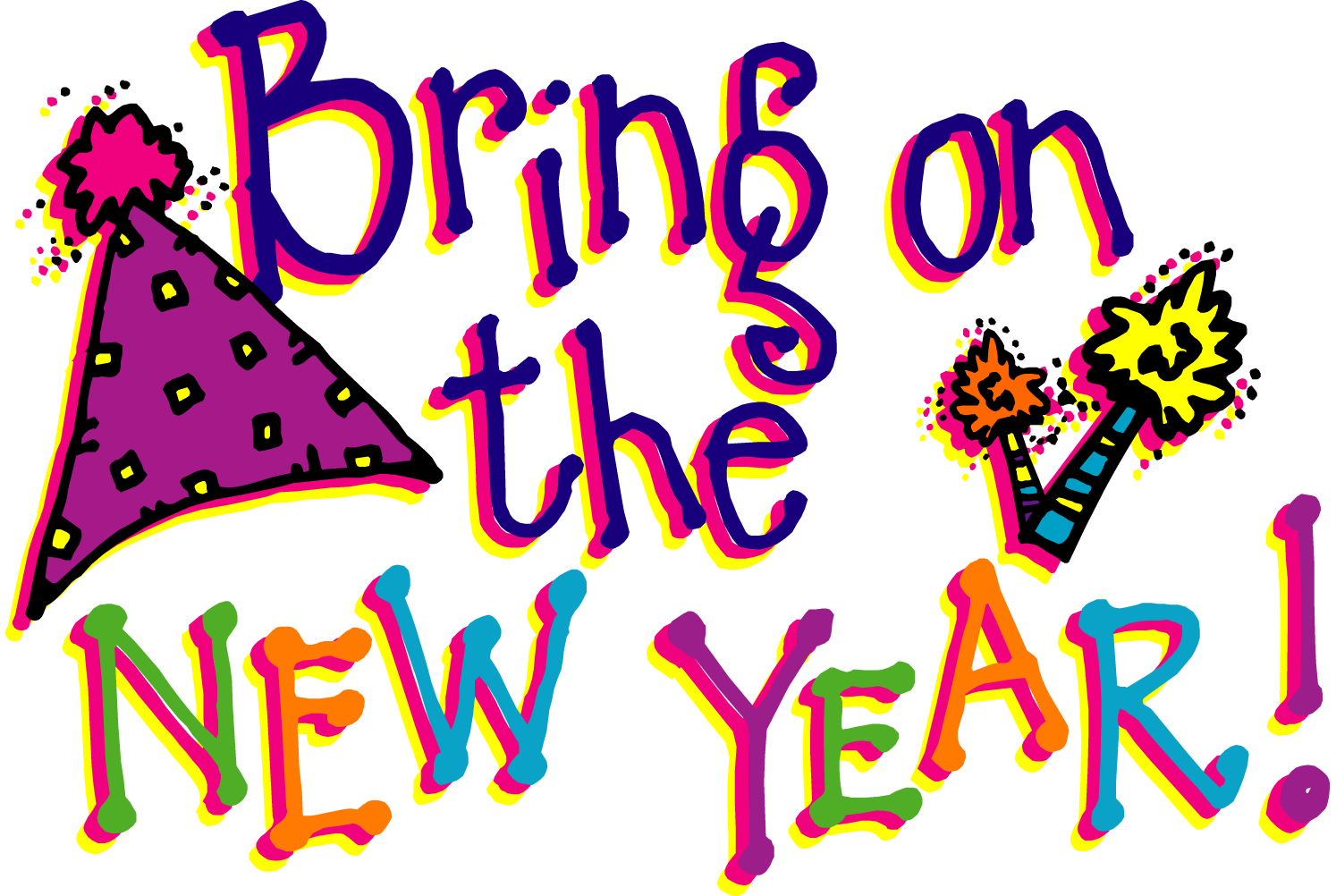 New Year 2017 Clip Art Kids – Happy Holidays!