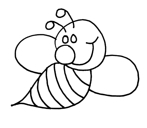 Bee Outline And Printable - ClipArt Best