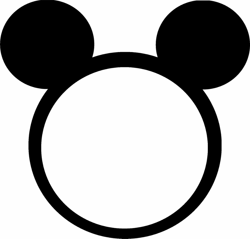 Mickey mouse head outline clip art