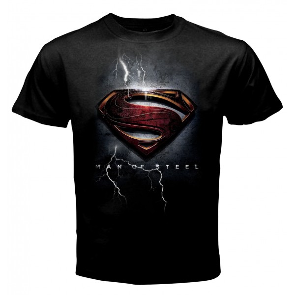 Man Of Steel ( Superman) logo with Flash T-shirt - dezignercase.