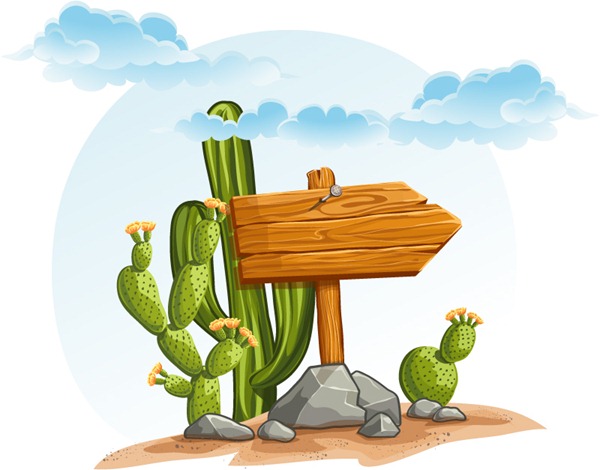 Desert Cactus background – vector material | My Free Photoshop World