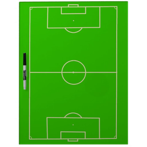 Soccer Field Tactics and Coach Dry-Erase Board from Zazzle.