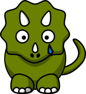 Sad Dino clip art - vector clip art online, royalty free & public ...