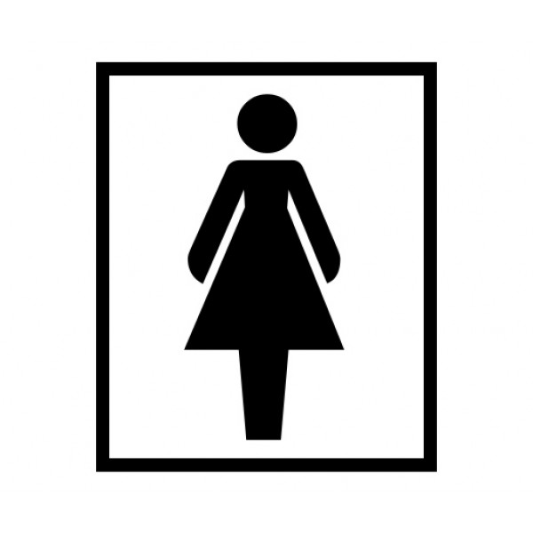 Sticker Women Only Toilet Sign, Toilet Signs, Building Sign - Red ...